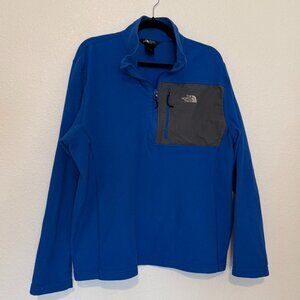 The North Face Fleece 1/4 Zip Jacket Size Men's XL Blue Athletic Athleisure
